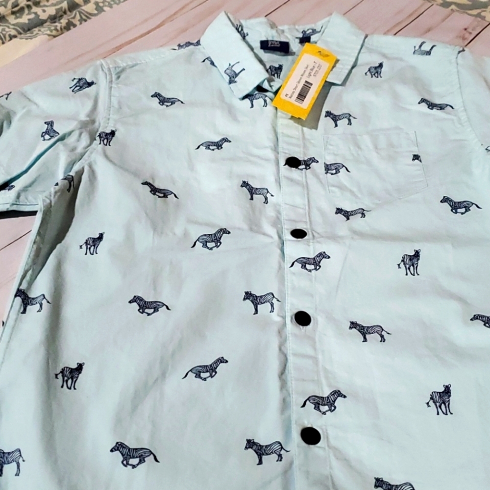 Boys PX Kids short sleeve woven button down shirt